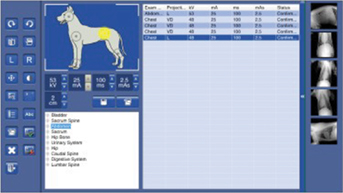 Software del SIUI SR-8100 Rayos X veterinario portatil